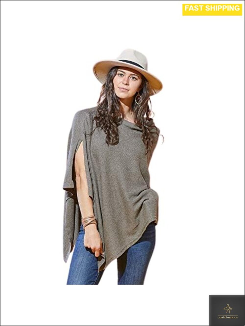 Hadley Wren Women's Cotton Poncho Wrap Lightweight Everyday